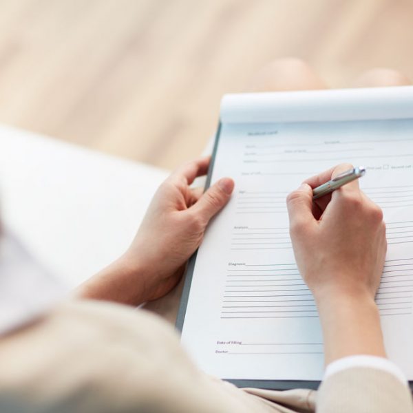 Completing a form